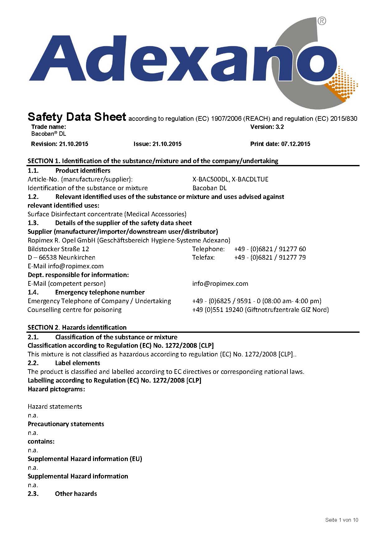 MSDS Bacoban WBDL